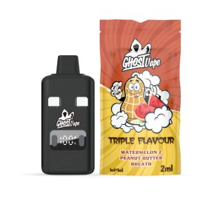 Ghost Vape – Watermelon Z / Peanut Butter Breath – 2000mg (1g/ 1g ) THC VAPE